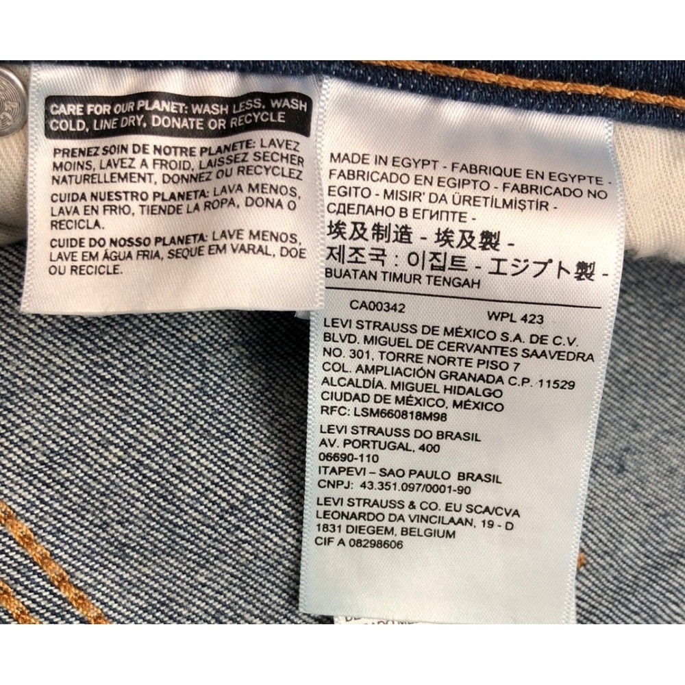 Levis 514 Straight Fit Mens Dark Wash Indigo Denim Jeans W38 L30 Red R Tab - Picture 3 of 11